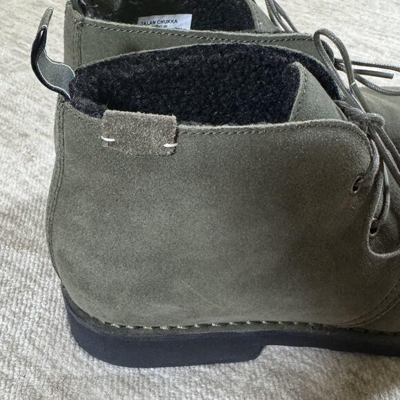 Polo Ralph Lauren Mens Olive Green Chukka Boots with Faux Shearling Size 8.5